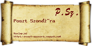 Poszt Szonóra névjegykártya